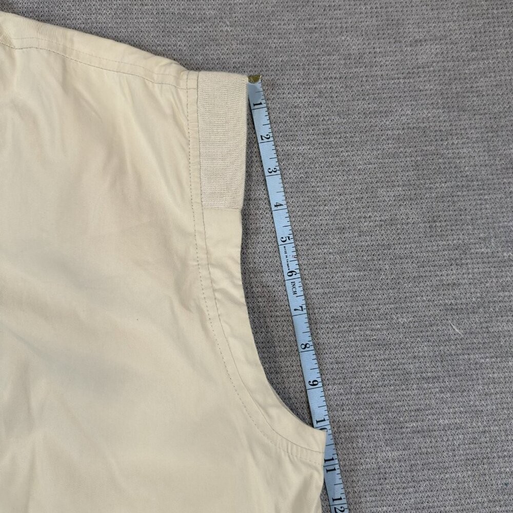 Izod X-Treme Friction Golfwear Vest Mens Large V-Neck Sleeveless Light Khaki - Picture 10 of 11